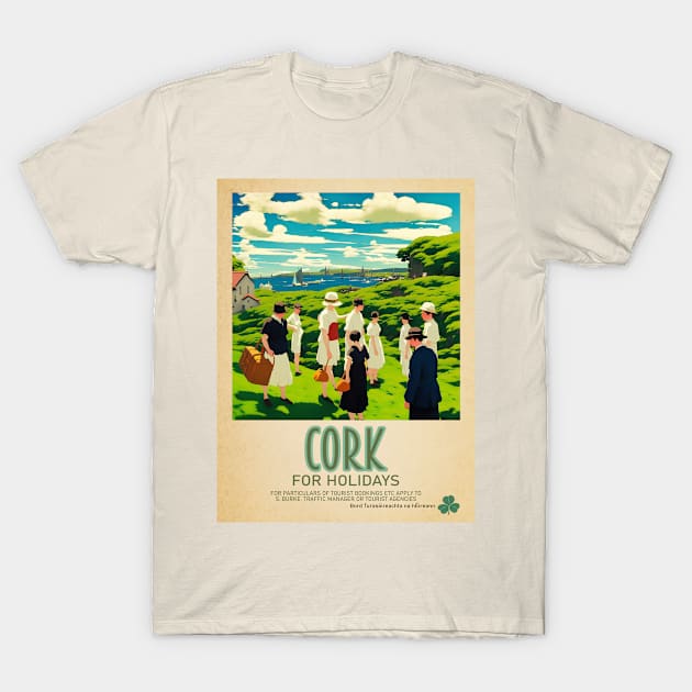 Cork Ireland - Irish Retro Style Tourism Poster T-Shirt by Ireland